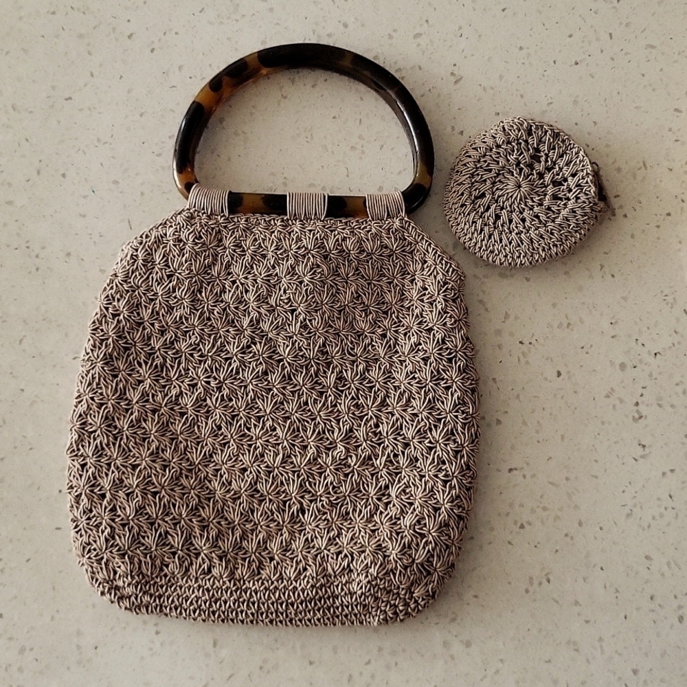 EXPRESS vintage 90s macrame woven bag